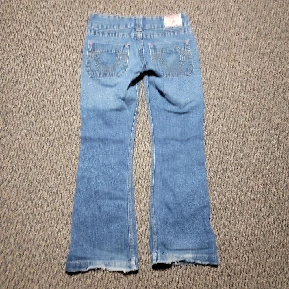 True Religion Horseshoe Pocket Sammy Jeans Size 27 Designer Denim Luxury Denim - Picture 12 of 16